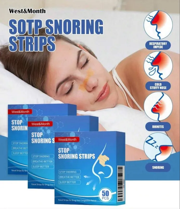 50-Pack Adult Anti-Snoring Nasal Strips