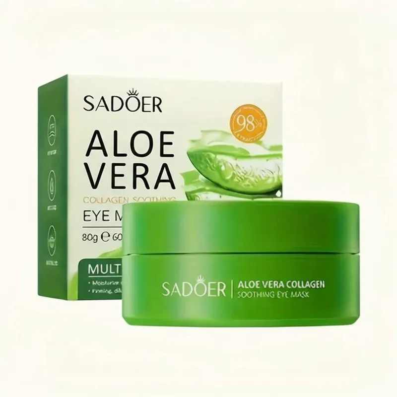 Sodoer Aloe Vera Collagen Eye Mask – 60 Pcs, Moisturizing & Firming