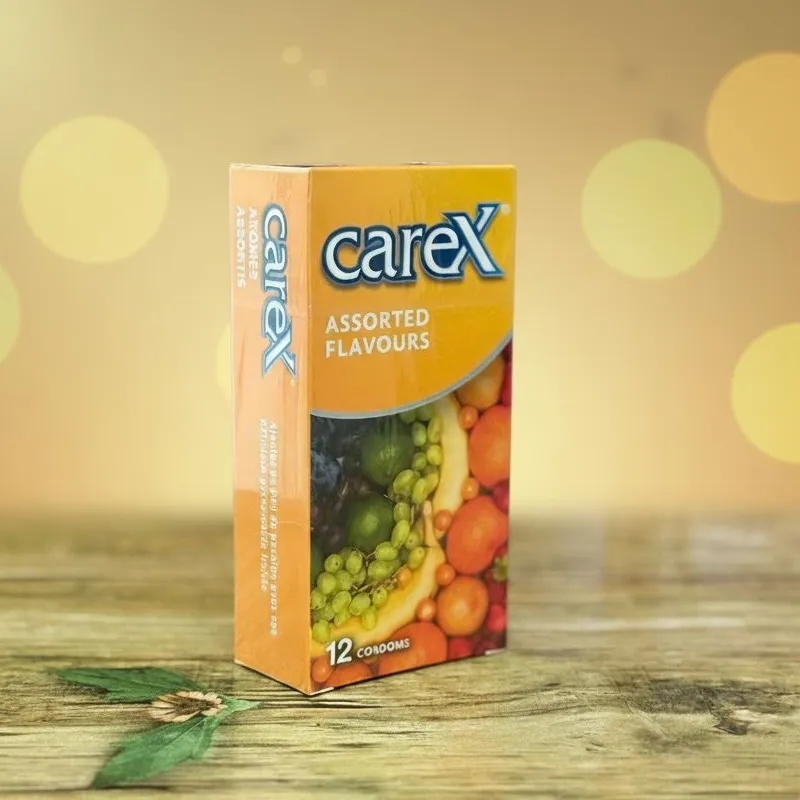 Condoms Carex Assorted Flavors Fruits 12 Pcs