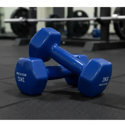 1 pair of dumbbells - 3 kg , blue color
