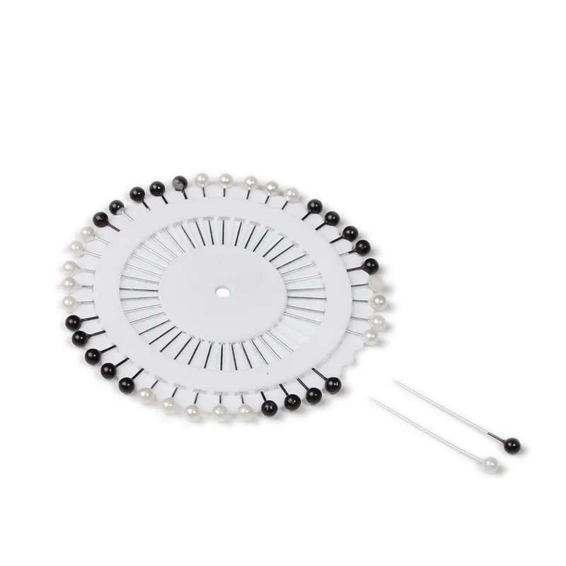 Dressmakers head scarf Hijab pins set , black & white , 40 pins