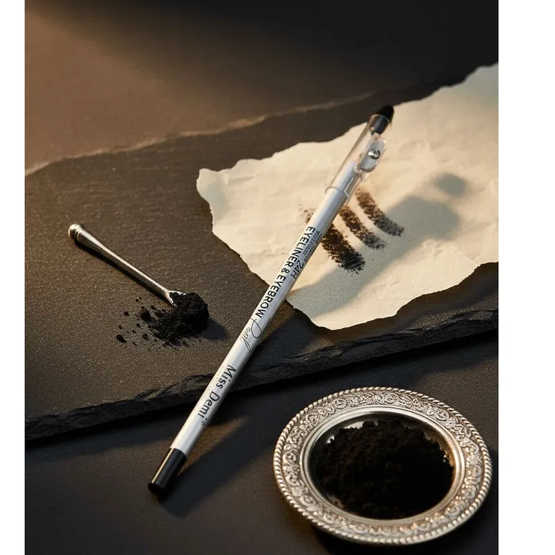 Black Eyeliner pencil with sharpener, waterproof long lasting 24H , 1 pcs