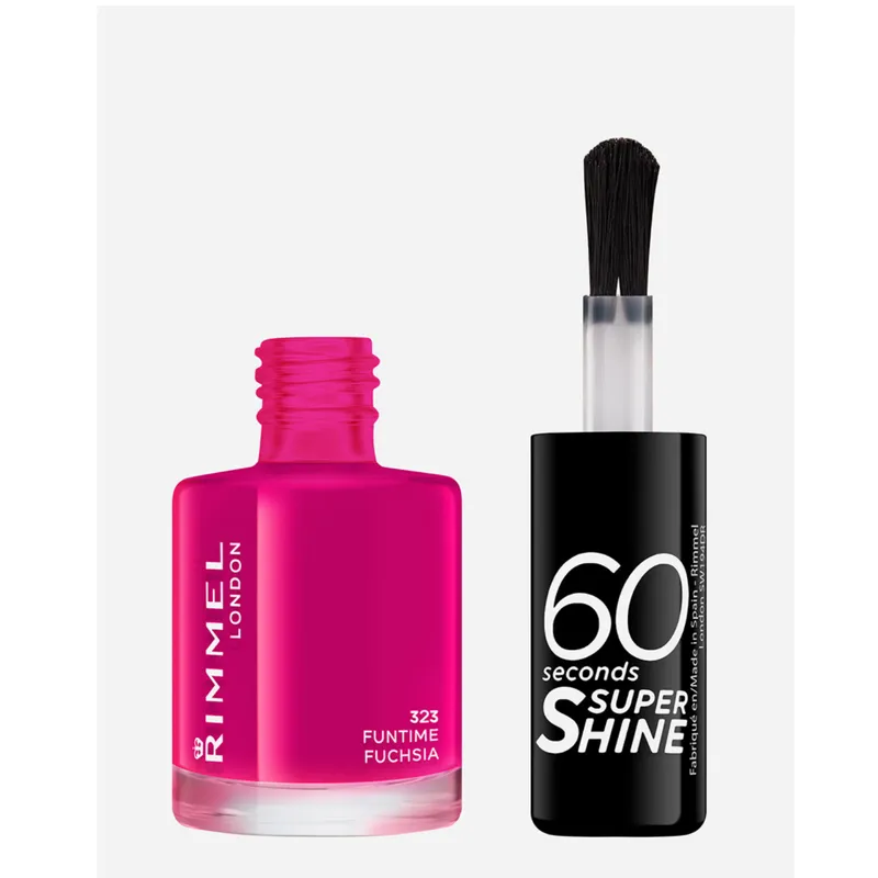 Rimmel London 60 seconds super shine nail polish - 323 Funtime fuchsia