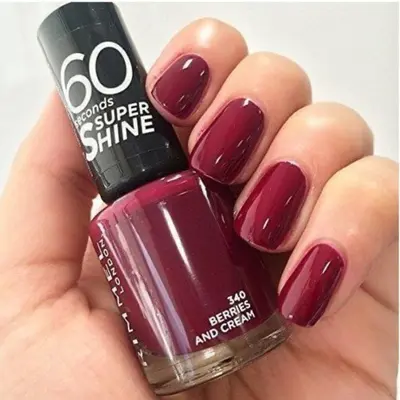 Rimmel London 60 seconds super shine nail polish - 240 berries and cream- 8ml