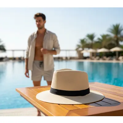 Men sun beach hat