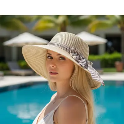 Women sun beach hat