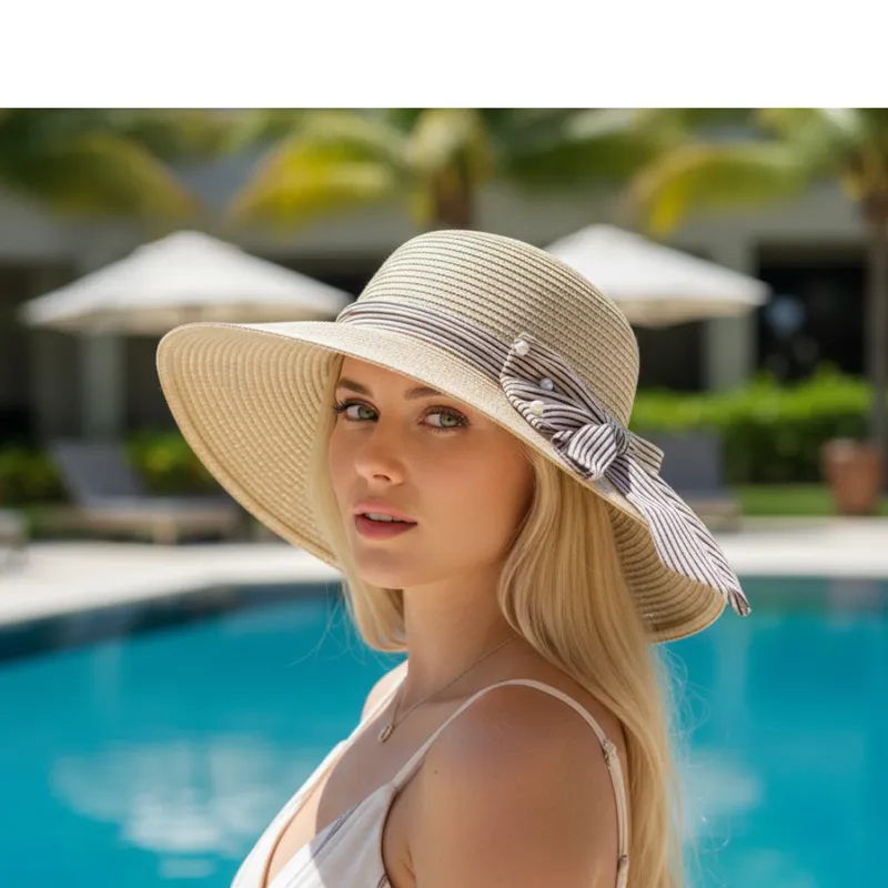 Women sun beach hat
