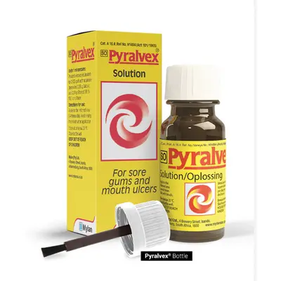 Pyralvex Solution for Gingivitis and Mouth Ulcers 10ml