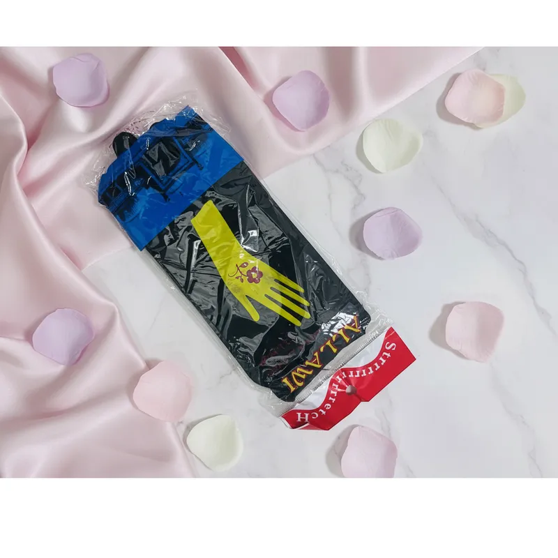 Women abaya gloves free size , short black - 1 pair