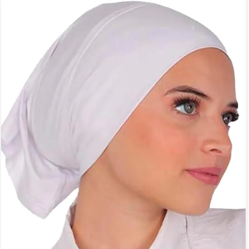 Hijab cap under scarf for abaya women- white