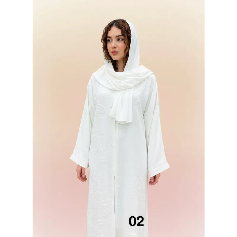 Abaya - open white -1502