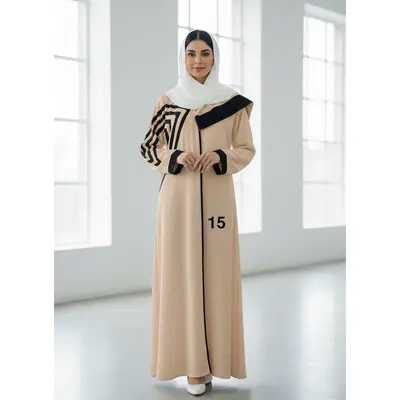 Colored Abaya, Lens Cost light beige- 1515