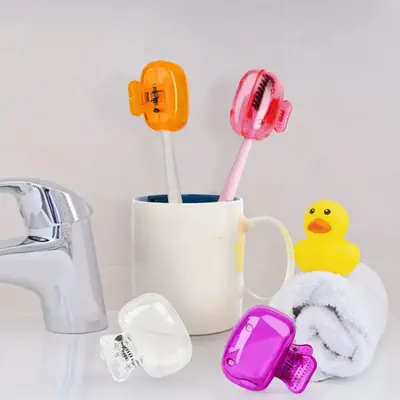 Toothbrush head cover clip x 1pc - random color