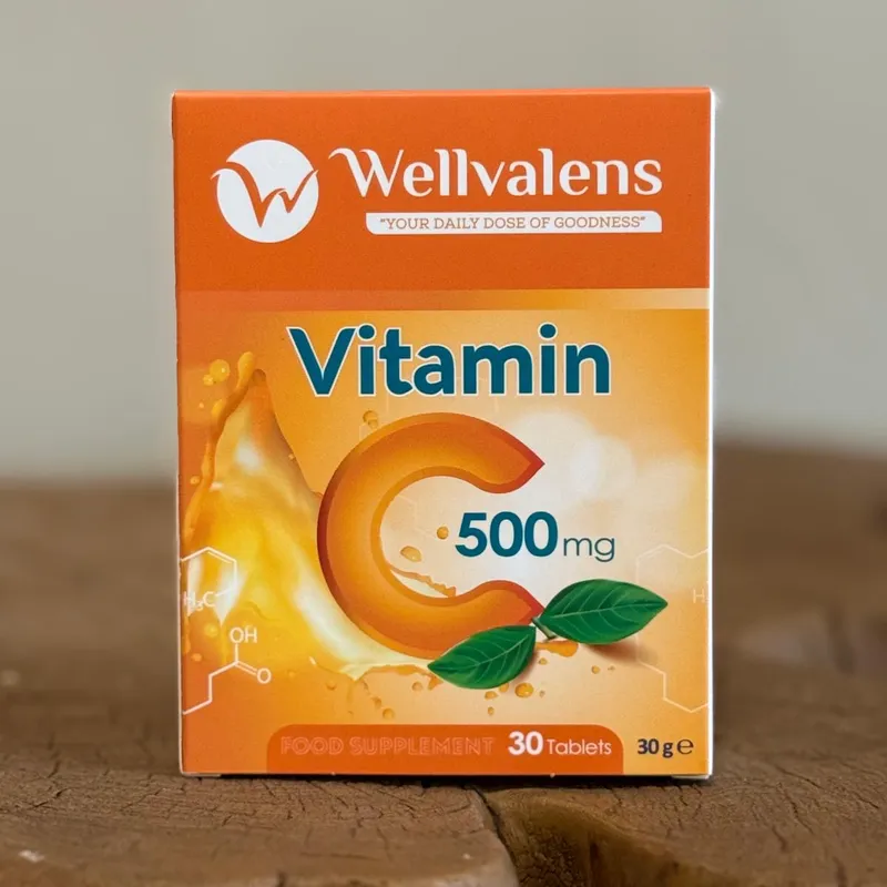 Vitamin C 500 mg - 1 Pc x30 Tablets / wellvalens