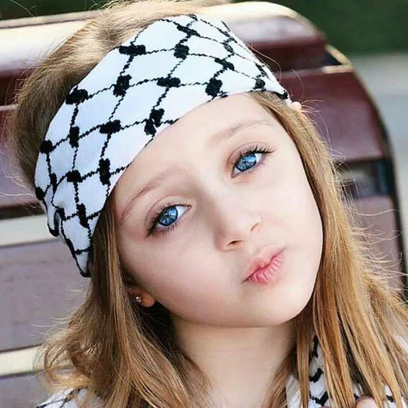 Palestinian kofia design headband , unisex- 1 pc