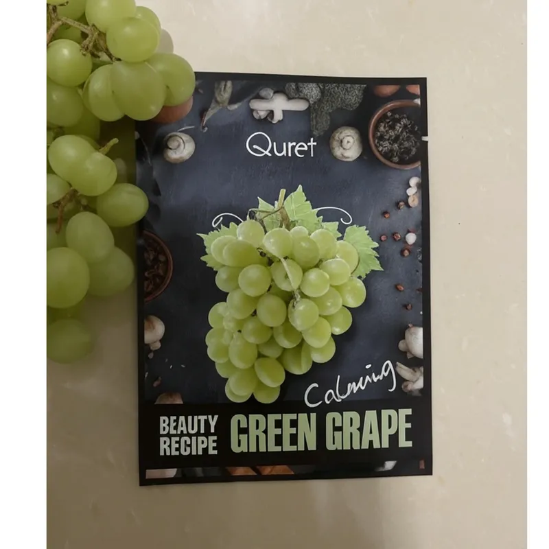 Korean face mask Quret - Green Grape- 1 pcx 25g