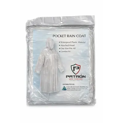 Pocket Rain Coat Waterproof with Hood – One Size