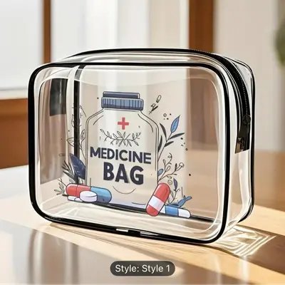 Clear Medicine Travel Storage Bag