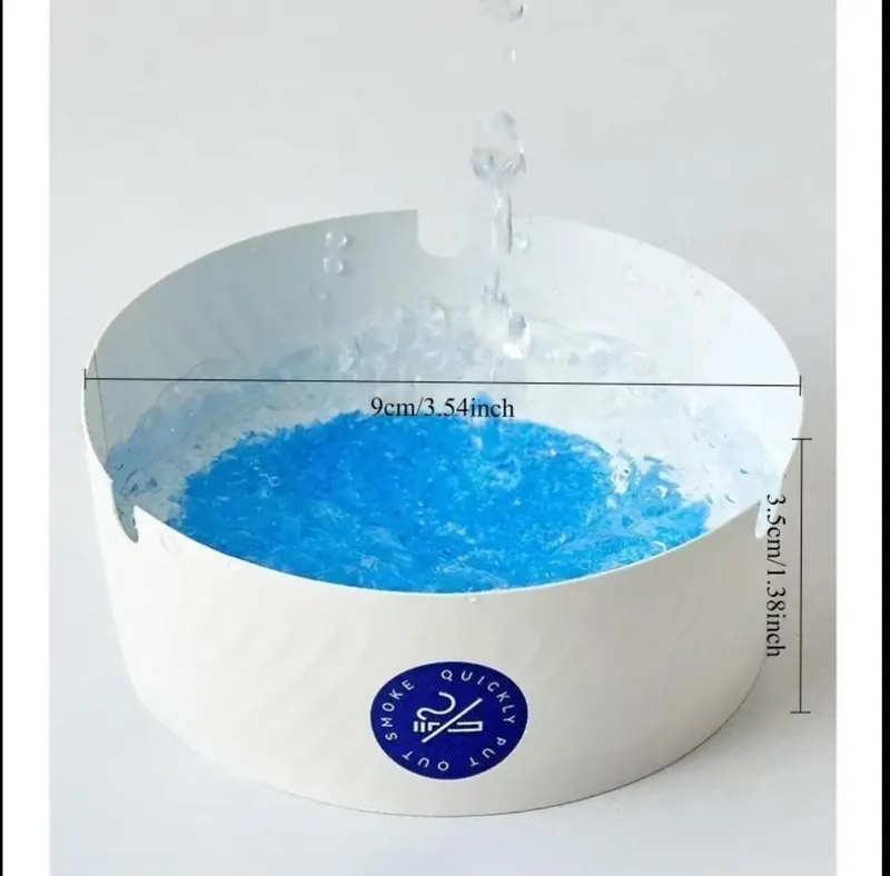 Cigarette Ashtray with Absorbent Gel Practical Size 5pcs