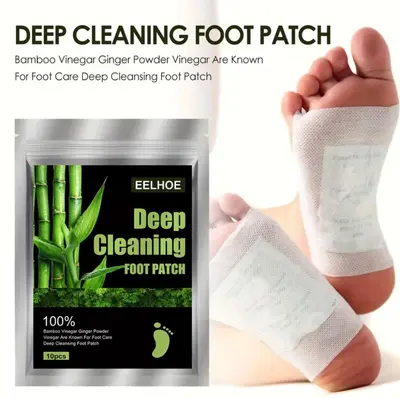 Deep Cleansing Foot Patches with Bamboo and Ginger - Pack of 10