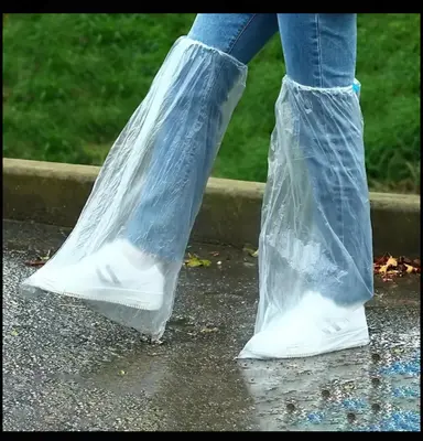 Waterproof Shoe Covers for Outdoor Use One Size 6 Pair