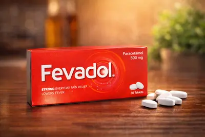 Fevadol Paracetamol 500 mg Pain Relief and Fever Reducer 30 Tablets