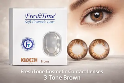 FreshTone Cosmetic Contact Lenses 3 Tone Brown