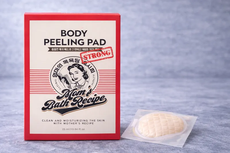 Moms Bath Recipe Body Peeling Pad Strong Red Single Piece 25 ml