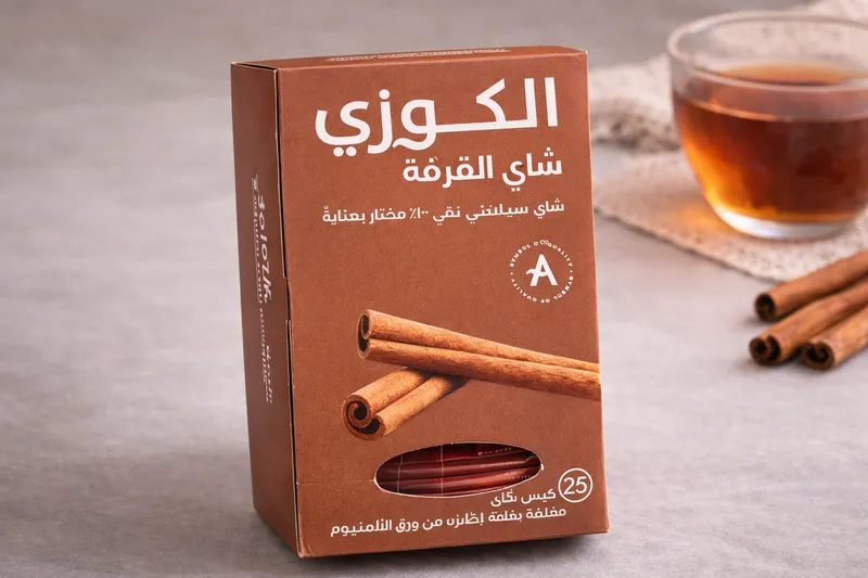 Alkozzi Black Tea with Cinnamon Pack of Twenty Five Tea Bags