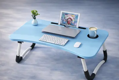 Blue Multi Purpose Foldable Laptop Table
