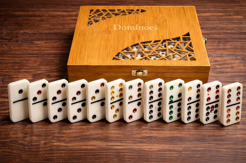 Luxury Domino Set With Wooden Box One Piece
