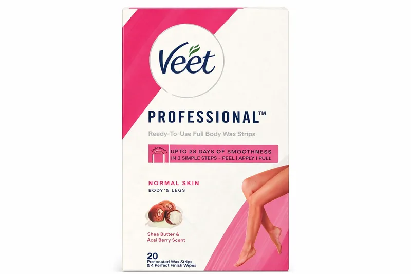 Veet Professional Body And Legs Wax Strips 20 Strips One Piece