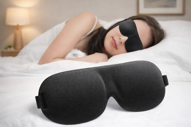 Comfortable sleep eye mask black color one size