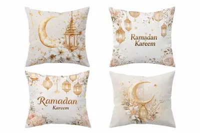 Ramadan Decorative Cushion Covers Set of 4
