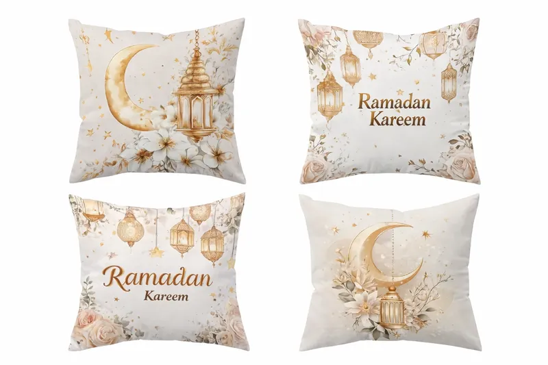 Ramadan Decorative Cushion Covers Set of 4