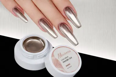 Ultra Bright Metallic Nail Gel Rose Gold 8 ml