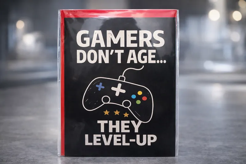 Gaming Greeting Card Motivational Design