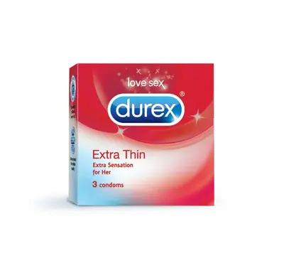 Durex Extra thin Condoms , 1 x3pcs