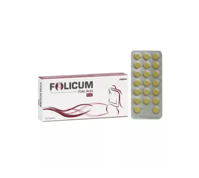 Julphar Folicum Folic Acid 5mg Tablets 20's pack